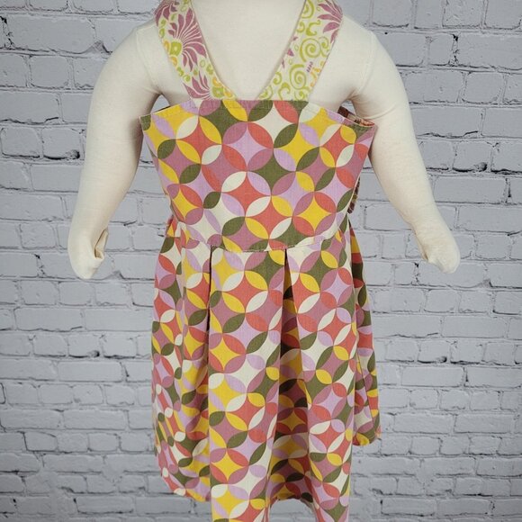 Ava Loves Olli Multicolor Print Adjustable Crossback Tie USA Made Dress Size 4T - Picture 1 of 13